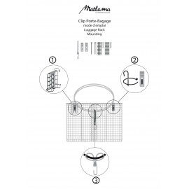 Kit fixation panier-porte bagage